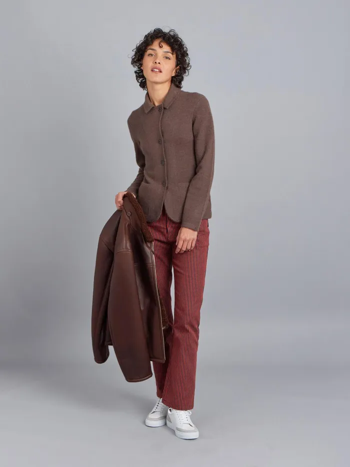 Women Agns B Jackets and Coats Brown Clifford Cashmere Jacket