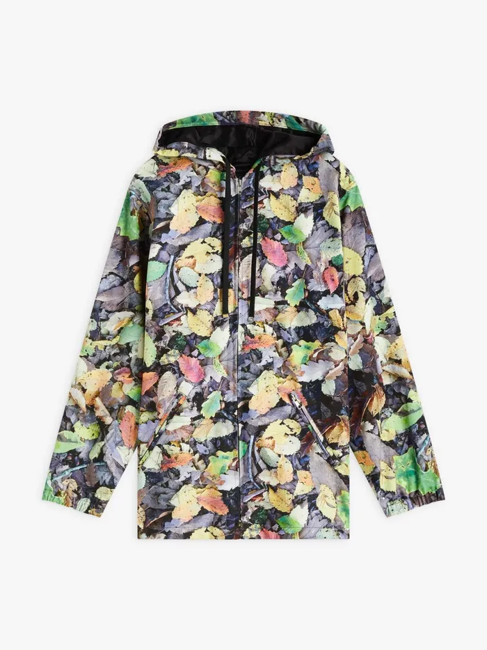 Women Agns B Jackets and Coats Cotton Leaf Print Werni Parka