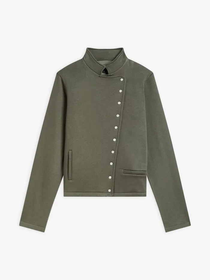Women Agns B Jackets and Coats Green Fleece Fifre Snap Jacket