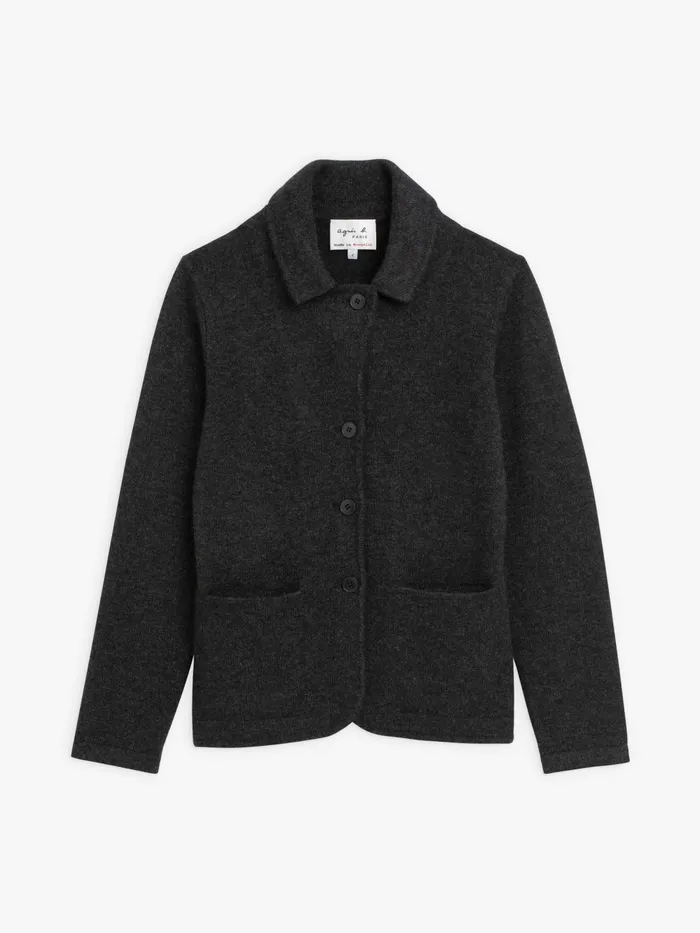 Women Agns B Jackets and Coats Grey Clifford Cashmere Jacket Made In Mongolia