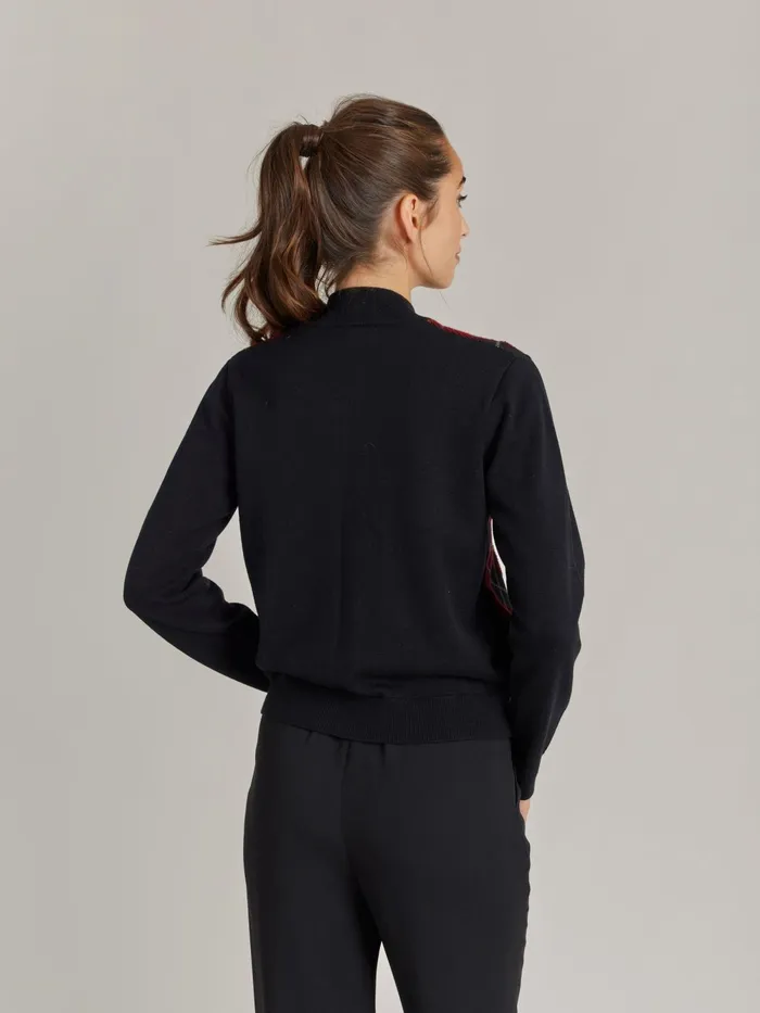 Women Agns B Jackets and Coats Red Wool Jacquard Class Jacket