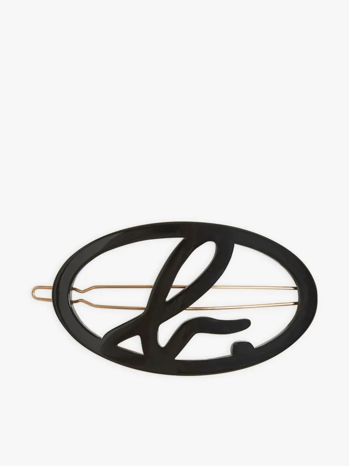 Women Agns B Jewellery and Watches Black 034b034 Logo Clip