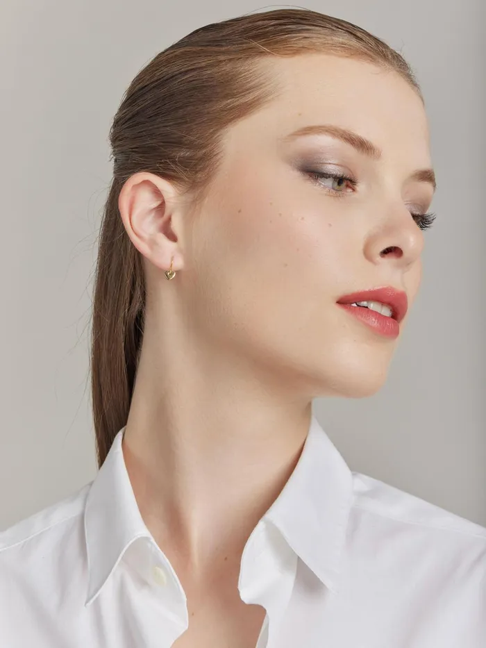 Women Agns B Jewellery and Watches Gold Brass Heart Laia Earrings