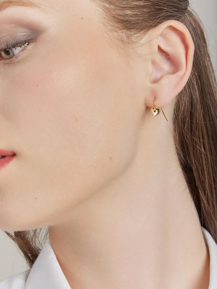 Women Agns B Jewellery and Watches Gold Brass Heart Laia Earrings