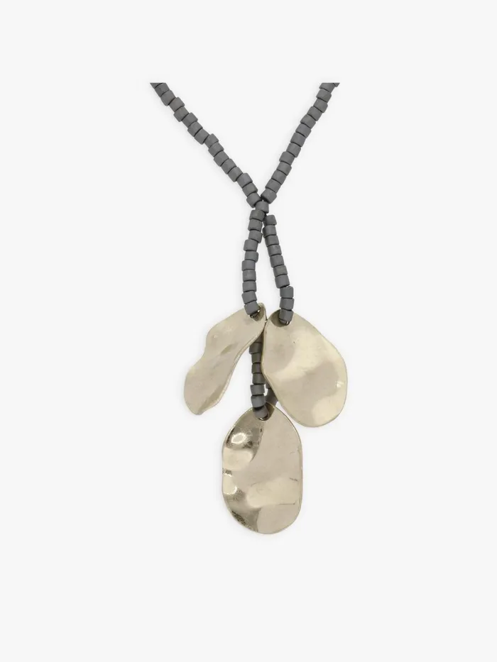 Women Agns B Jewellery and Watches Grey Glass Bead Ombeline Necklace