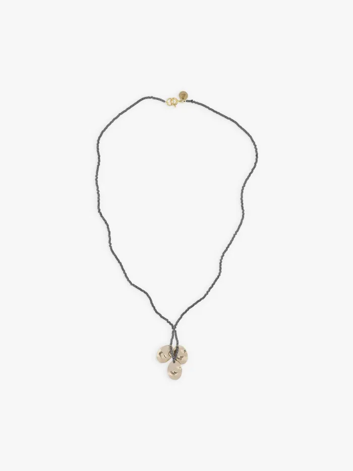 Women Agns B Jewellery and Watches Grey Glass Bead Ombeline Necklace