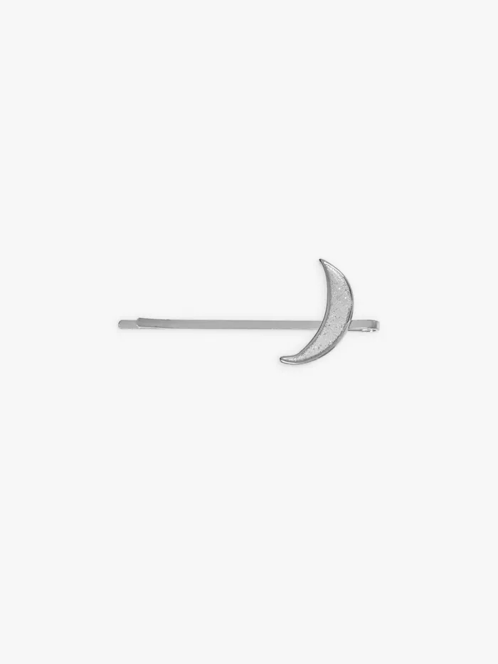 Women Agns B Jewellery and Watches Silver Brass Lune Hair Clip