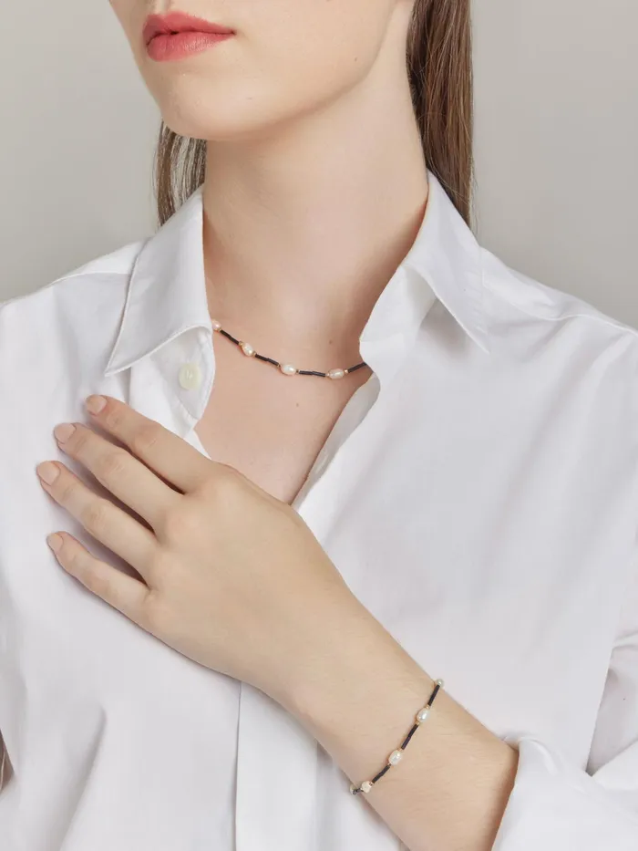 Women Agns B Jewellery and Watches White Freshwater Pearl Estee Bracelet