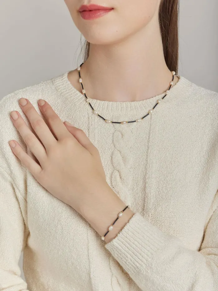 Women Agns B Jewellery and Watches White Freshwater Pearl Estee Necklace