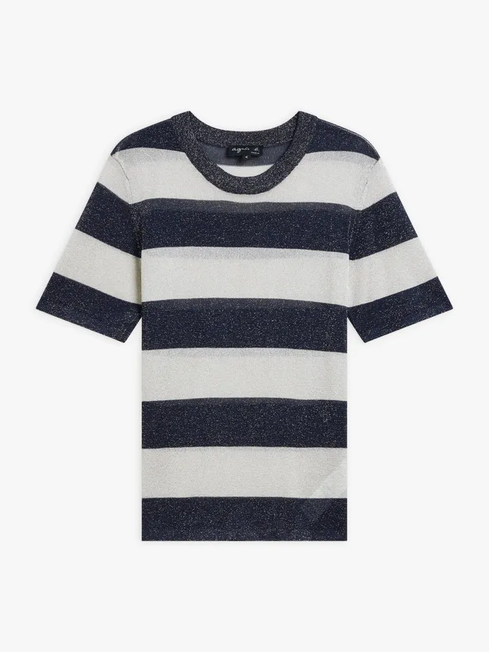 Women Agns B Jumpers Beige And Blue Jersey Viscose Jumper