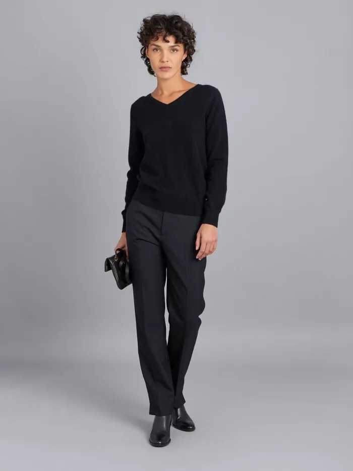 Women Agns B Jumpers Black Cashmere Longsleeve Kristen Jumper