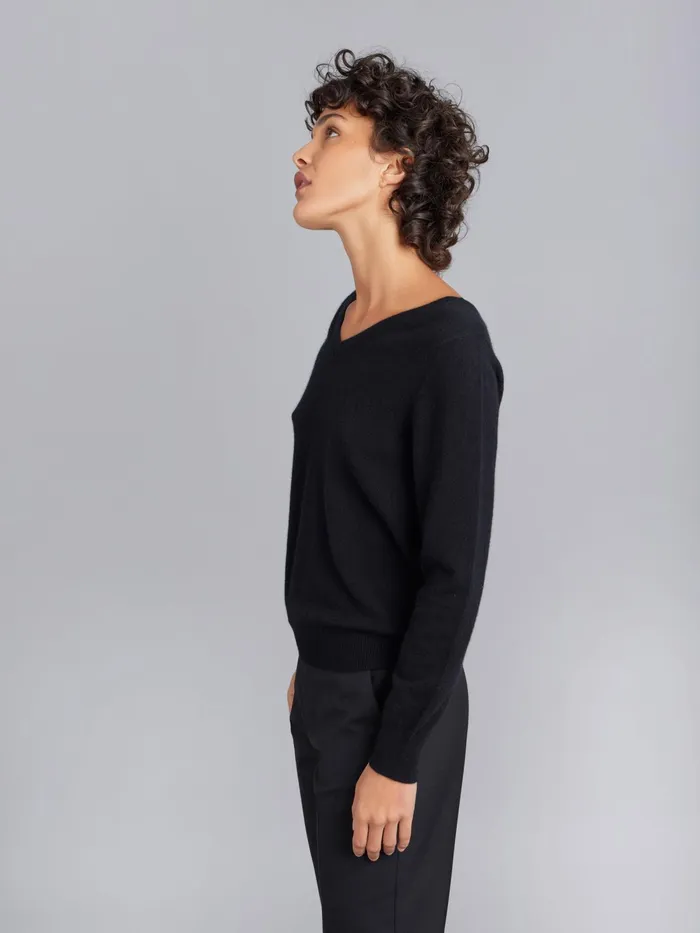 Women Agns B Jumpers Black Cashmere Longsleeve Kristen Jumper