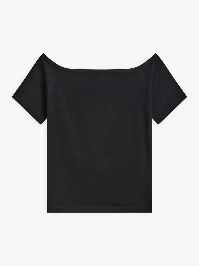 Women Agns B Jumpers Black Cotton Boat Neck Minnie Jumper