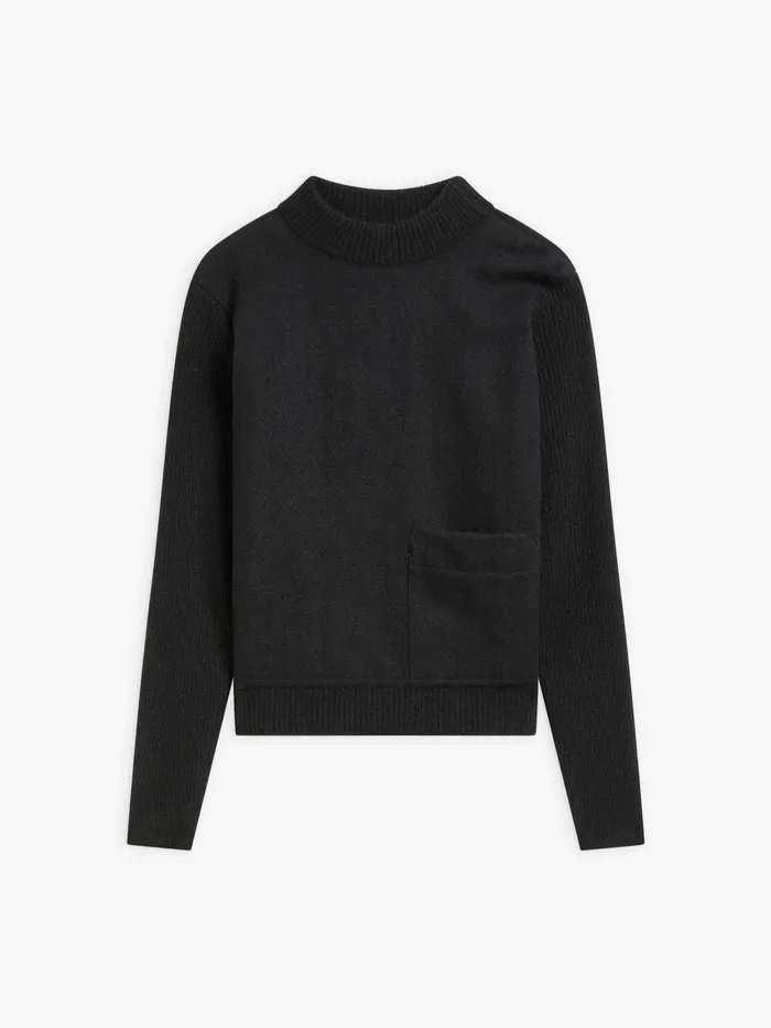 Women Agns B Jumpers Black Yack Wool Poche Jumper