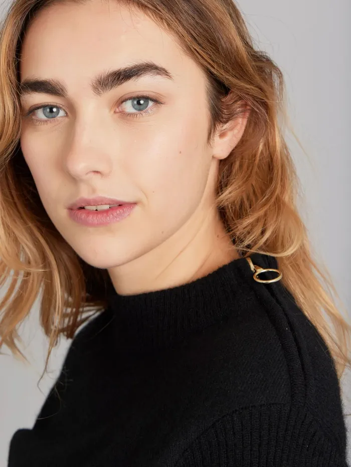 Women Agns B Jumpers Black Yack Wool Poche Jumper