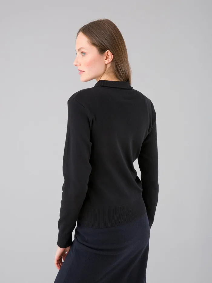 Women Agns B Jumpers Black Zip Cotton Sweatshirt