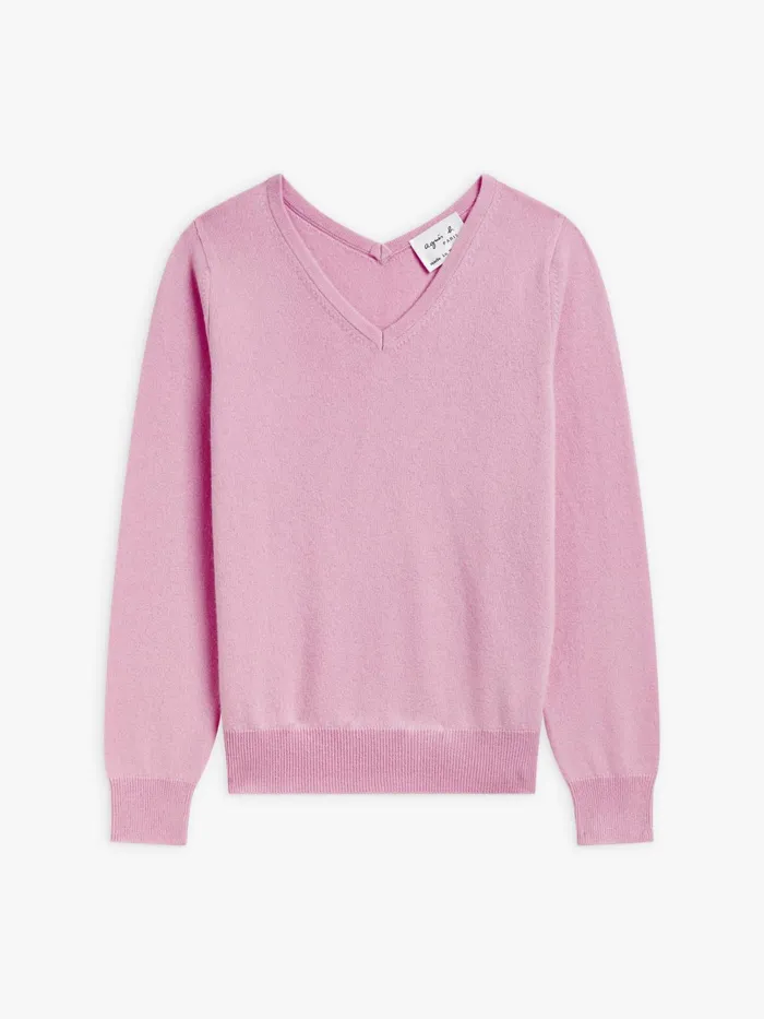 Women Agns B Jumpers Light Pink Cashmere Longsleeve Kristen Jumper