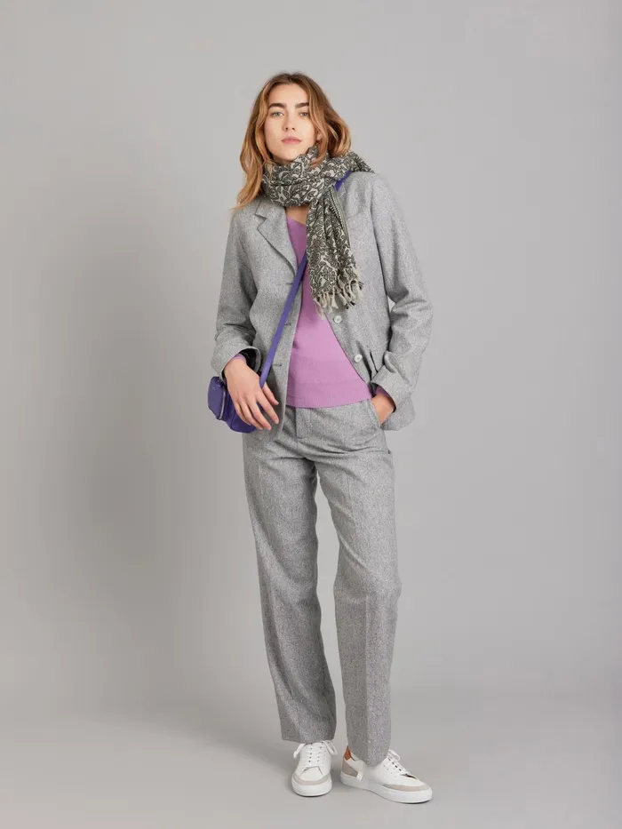 Women Agns B Jumpers Purple Cashmere Longsleeve Kristen Jumper