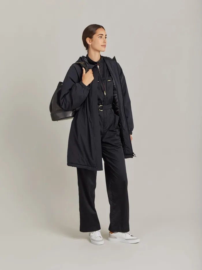 Women Agns B Jumpsuits Black Cotton Satin Jumpsuit
