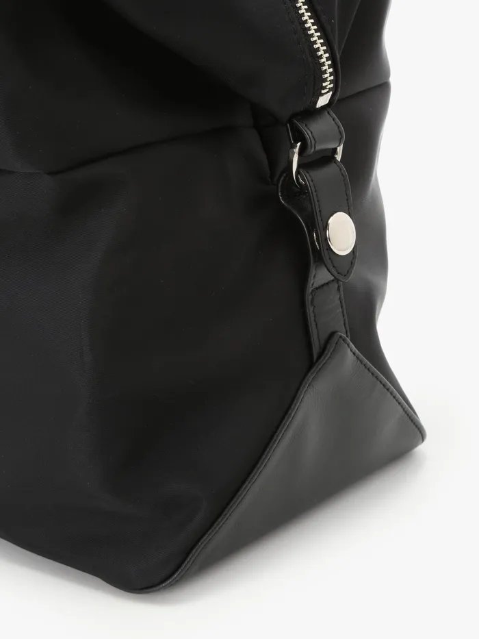 Women Agns B Large Bags and Totes Black Nylon Strap Bag