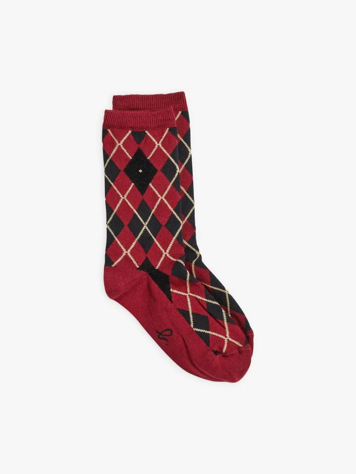 Women Agns B Lingerie and Socks Red Cotton Glasgow Socks