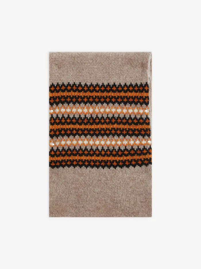Women Agns B Scarves Beige Wool Edimbourg Scarf