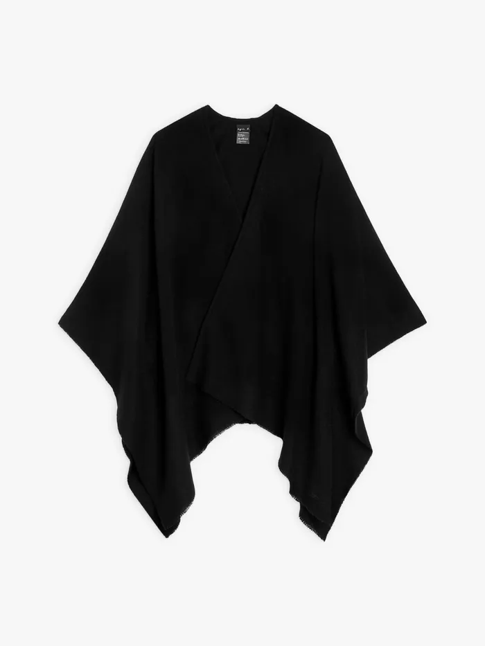 Women Agns B Scarves Black Wool And Cashmere Noelia Poncho