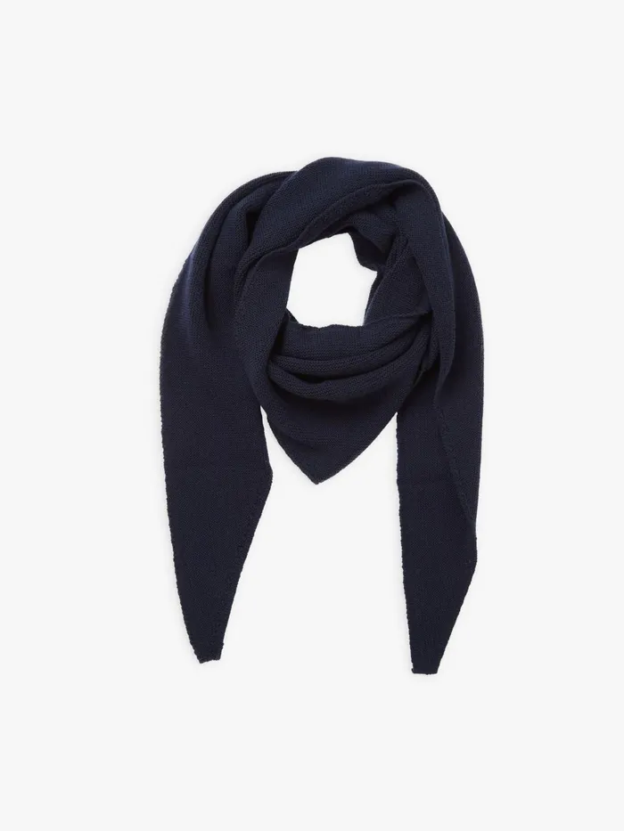 Women Agns B Scarves Blue Wool Misha Neck Scarf