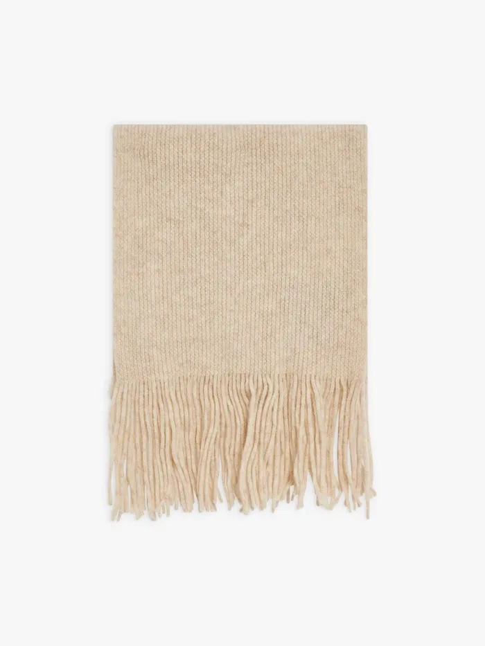 Women Agns B Scarves Brown Wool Petra Scarf