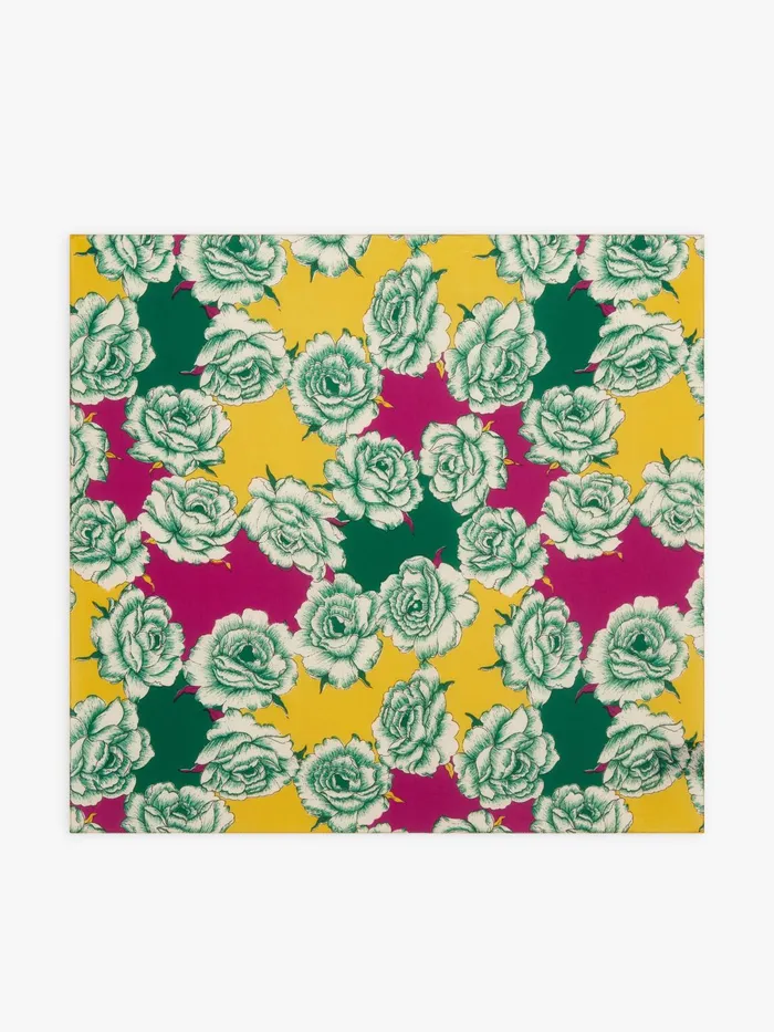 Women Agns B Scarves Yellow Silk Rosita Bandana