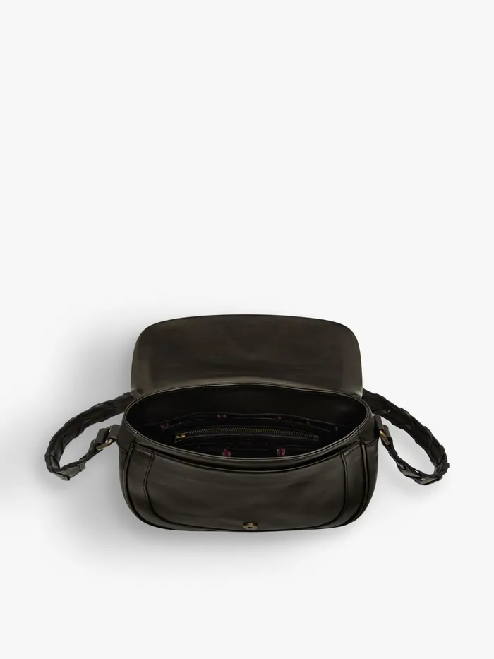 Women Agns B Shoulder Bags Black Leather Marnie Bis Shoulder Bag