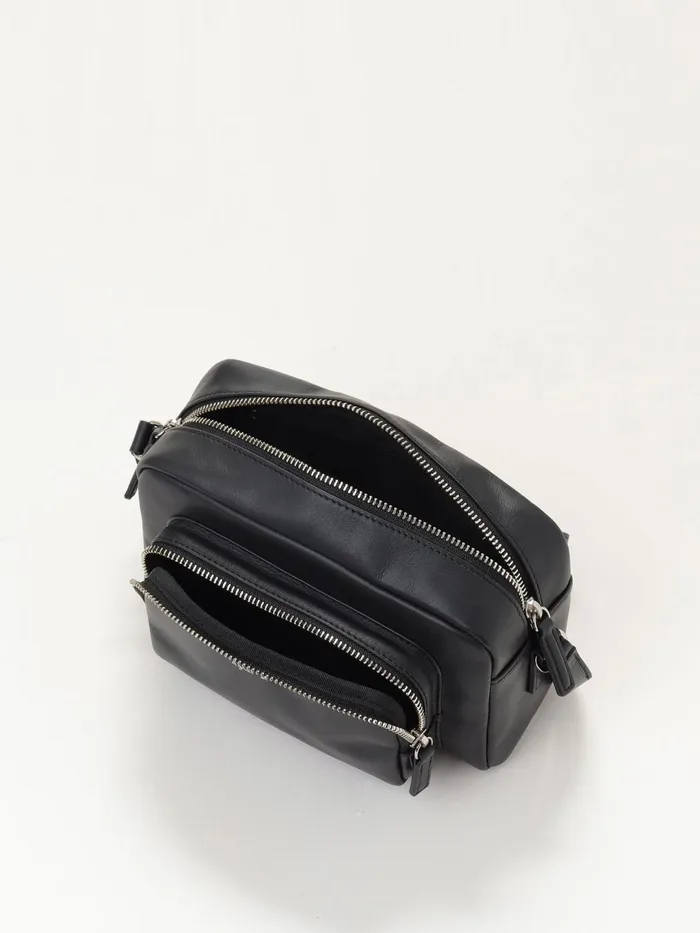 Women Agns B Shoulder Bags Black Leather Shoulder Bag
