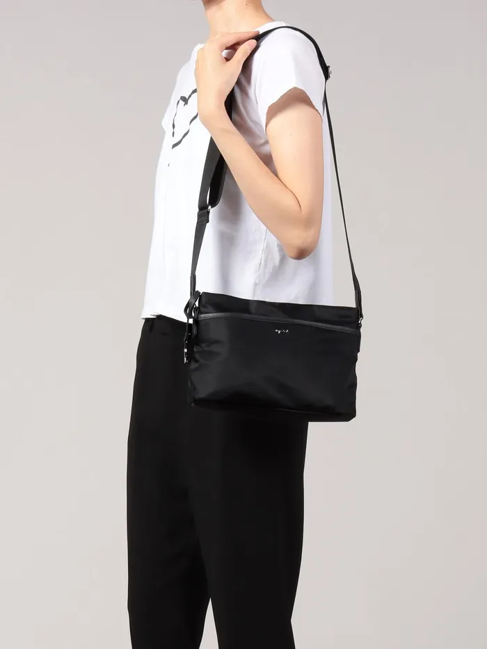 Women Agns B Shoulder Bags Black Nylon Bag With Multiple Pockets