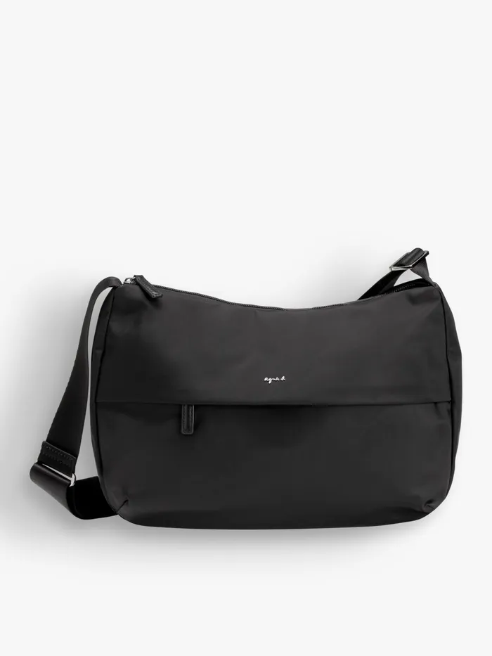 Women Agns B Shoulder Bags Black Zippered Shoulder Bag