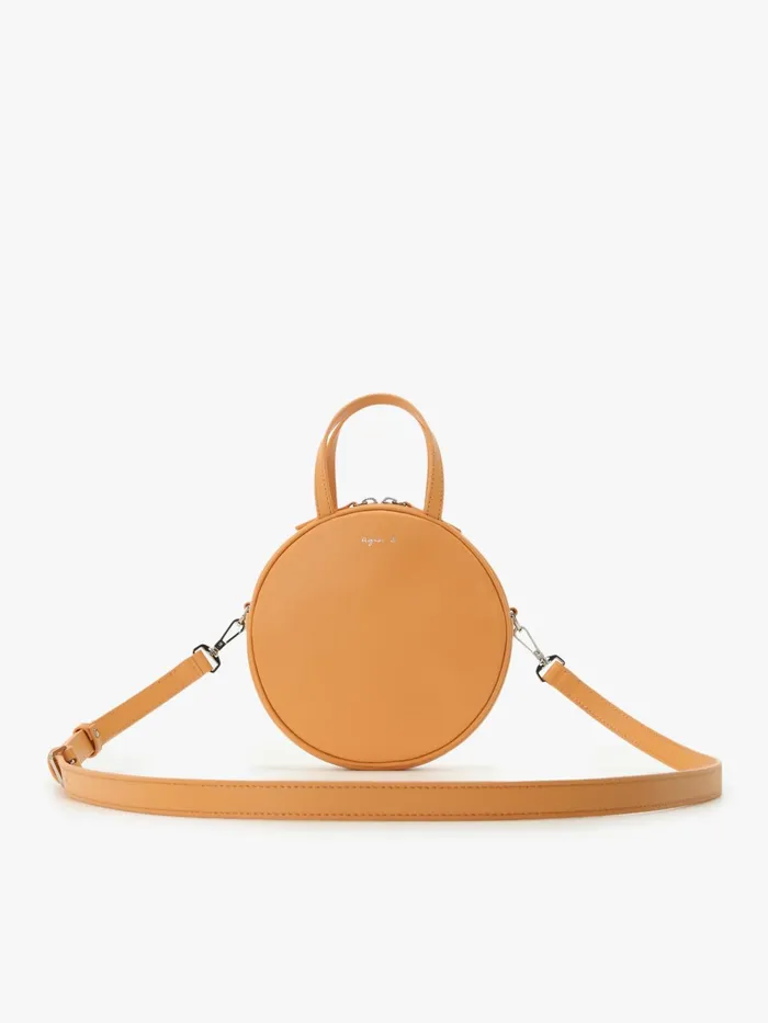 Women Agns B Shoulder Bags Yellow Round Leather Bag