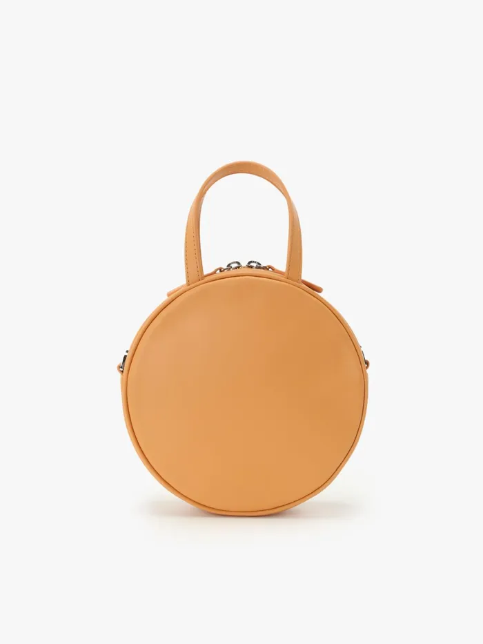 Women Agns B Shoulder Bags Yellow Round Leather Bag