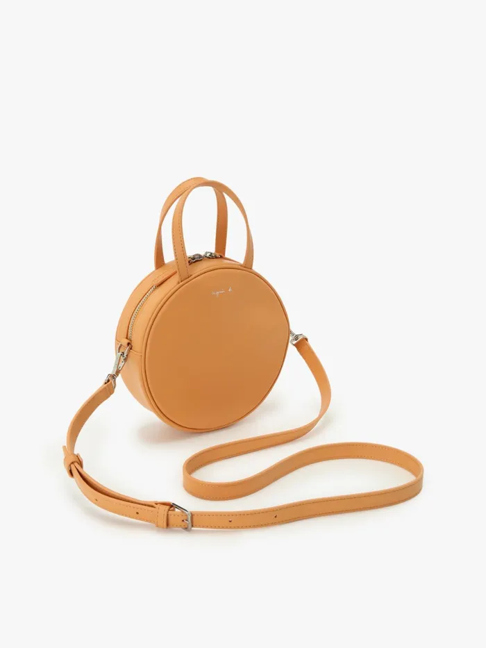 Women Agns B Shoulder Bags Yellow Round Leather Bag