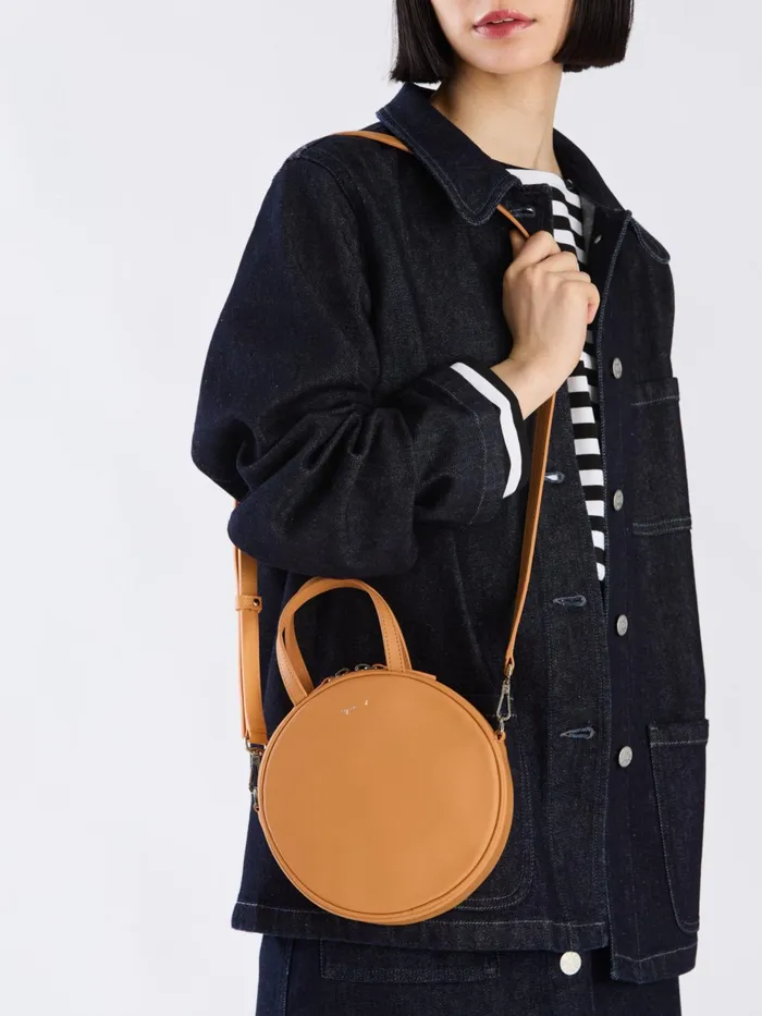 Women Agns B Shoulder Bags Yellow Round Leather Bag