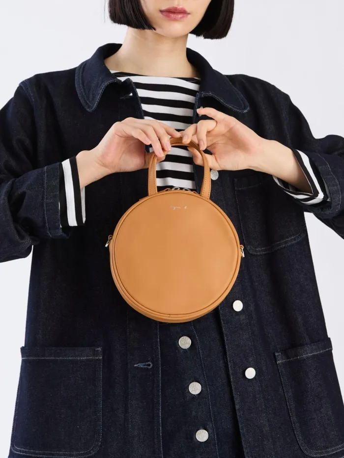 Women Agns B Shoulder Bags Yellow Round Leather Bag