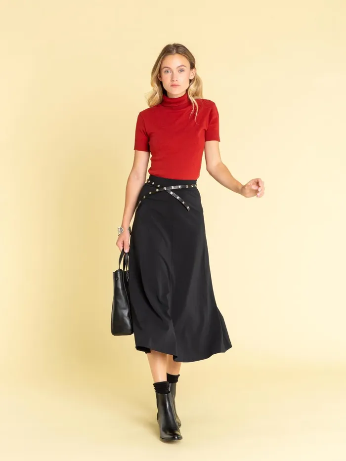Women Agns B Skirts and Shorts Black Brazil Long Skirt