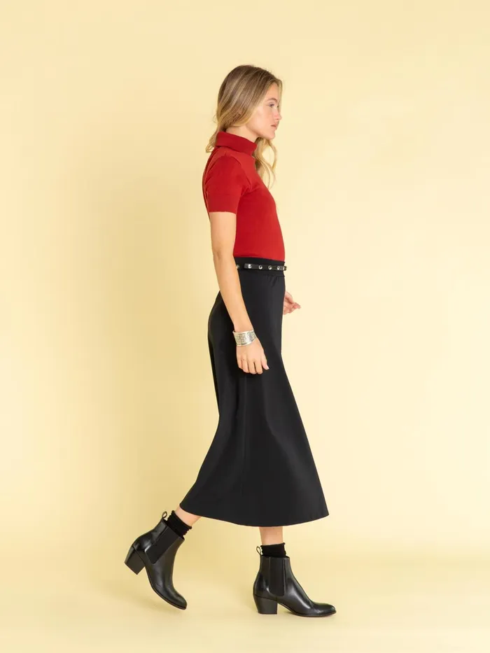 Women Agns B Skirts and Shorts Black Brazil Long Skirt
