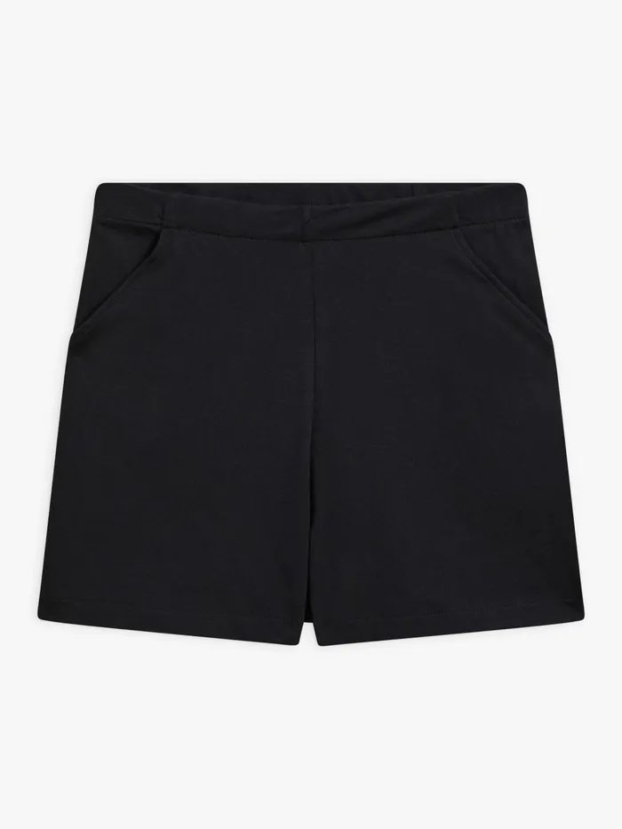 Women Agns B Skirts and Shorts Black Cotton Flared Flick Shorts