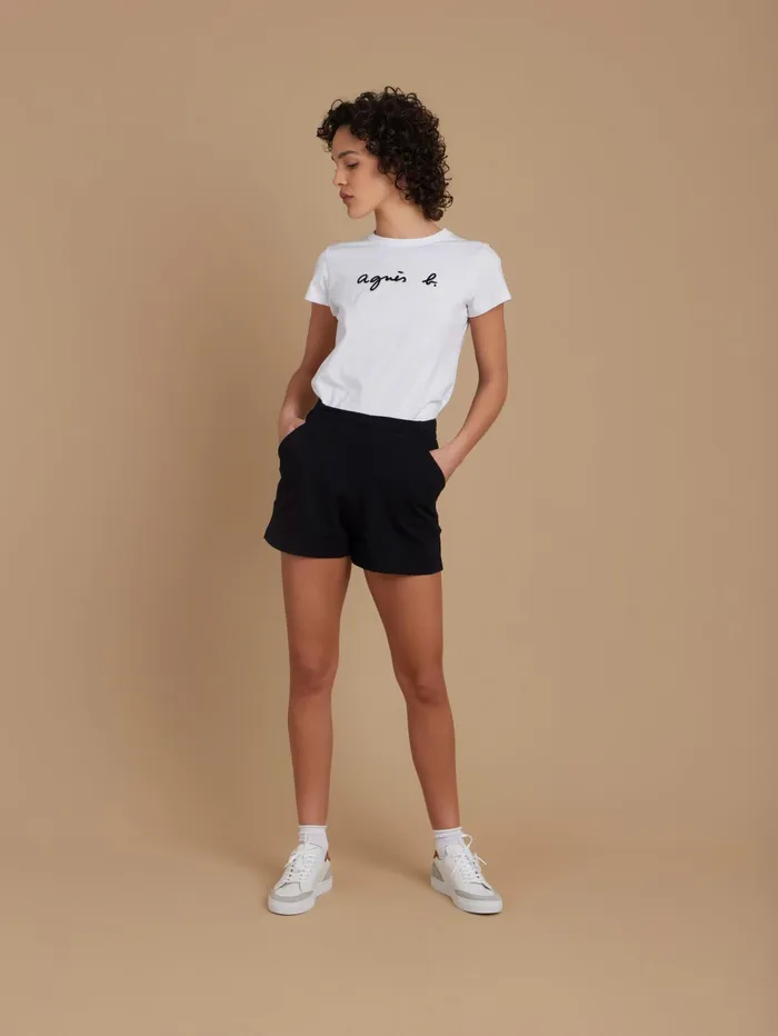 Women Agns B Skirts and Shorts Black Cotton Flared Flick Shorts