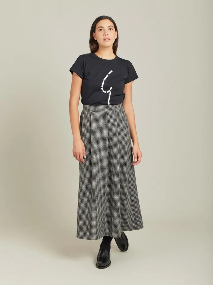 Women Agns B Skirts and Shorts Black Jacquard Early River Skirt