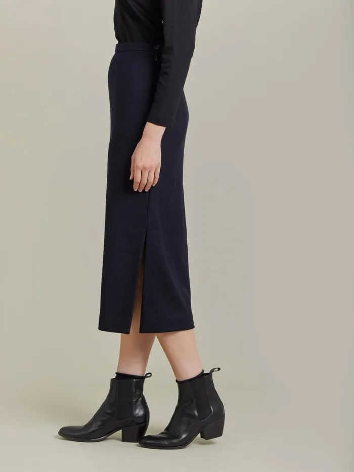 Women Agns B Skirts and Shorts Blue Wool Flannel Amande Skirt