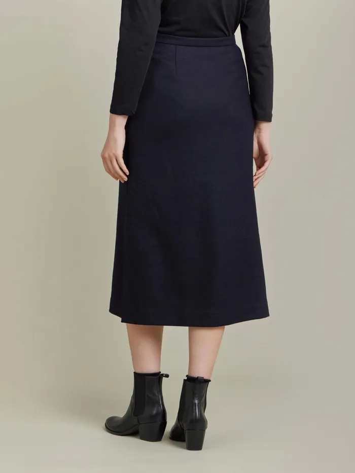 Women Agns B Skirts and Shorts Blue Wool Flannel Amande Skirt