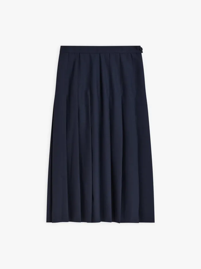 Women Agns B Skirts and Shorts Blue Worsted Wool Cherine Skirt