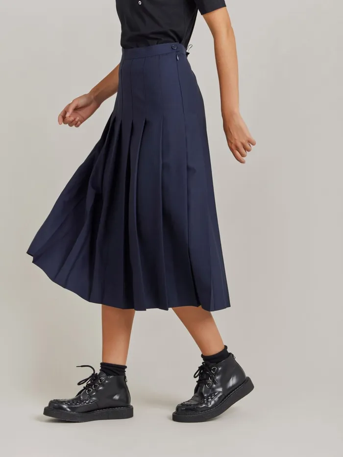 Women Agns B Skirts and Shorts Blue Worsted Wool Cherine Skirt