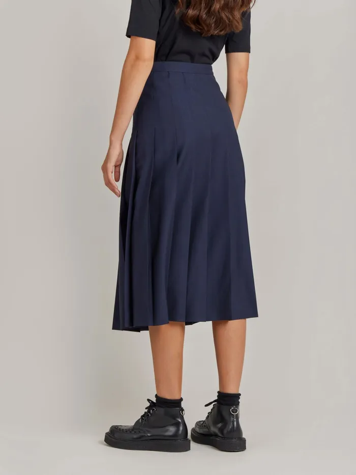 Women Agns B Skirts and Shorts Blue Worsted Wool Cherine Skirt