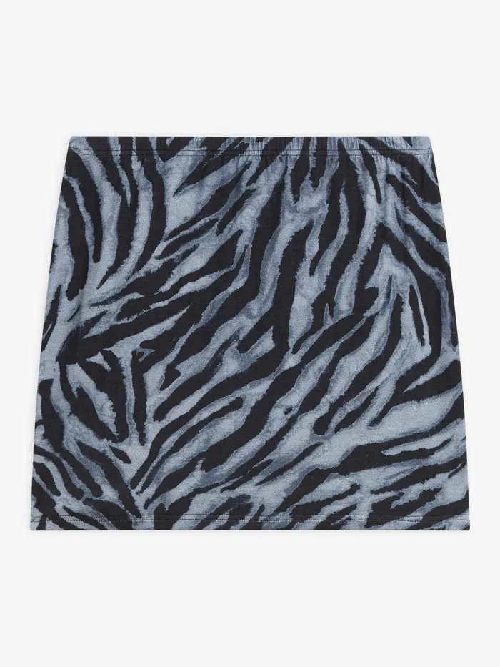 Women Agns B Skirts and Shorts Grey Jersey Zebra Print Toto Skirt